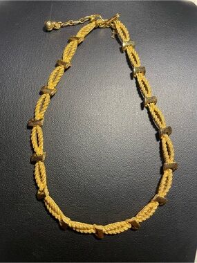 Crown Trifari Gold-Tone Braided Rope Necklace